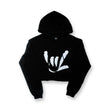 Load image into Gallery viewer, WOMEN ILY SIGN CROPPED HOODED