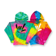 Load image into Gallery viewer, KID HOODED: TIE DYE ILY SIGN