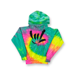 Load image into Gallery viewer, KID HOODED: TIE DYE ILY SIGN