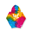 Load image into Gallery viewer, KID HOODED: TIE DYE ILY SIGN