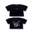 Load image into Gallery viewer, ByMARA ILY SIGN CROP TEE
