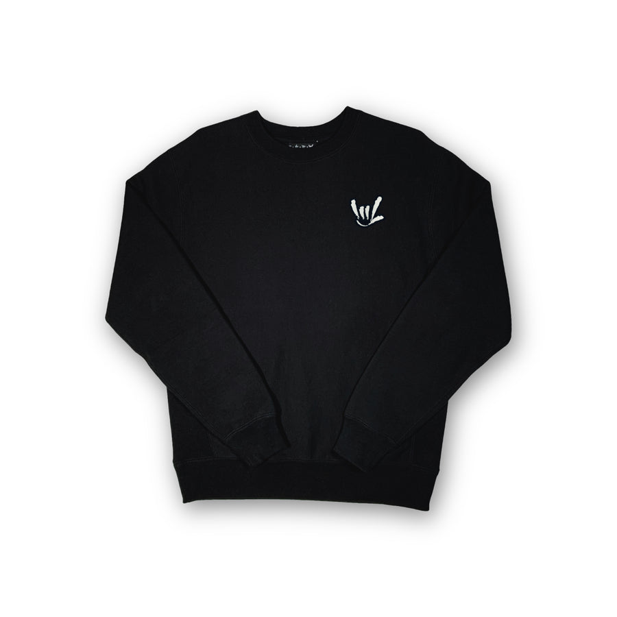 UNISEX SWEATSHIRT - PREMIUM EMBROIDERED ILY SIGN