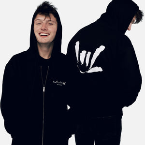 UNISEX ZIP HOODED - ILY SIGN LOGO