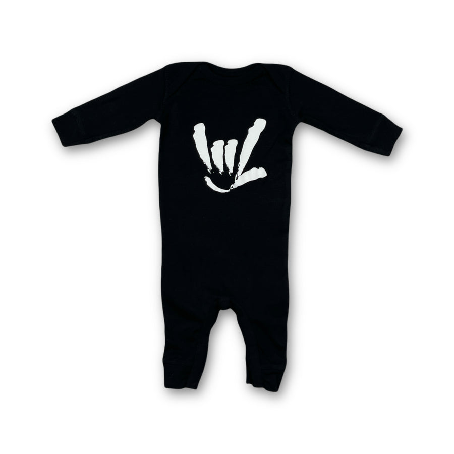 BABY LONG SLEEVE ROMPER - ILY SIGN