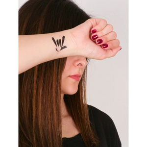 Temporary Tattoo ILY Sign