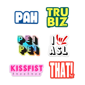 ASL JARGON STICKERS