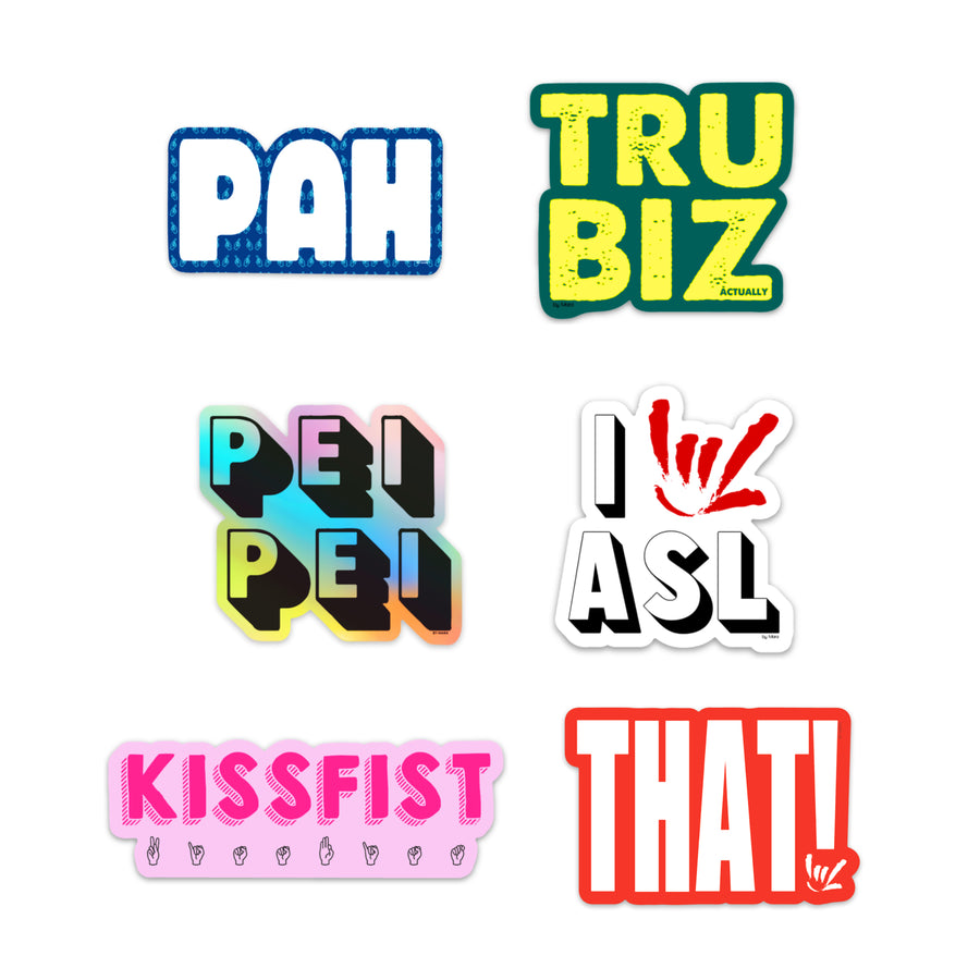 ASL JARGON STICKERS