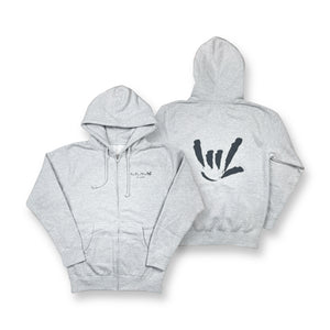 UNISEX ZIP HOODED - ILY SIGN LOGO