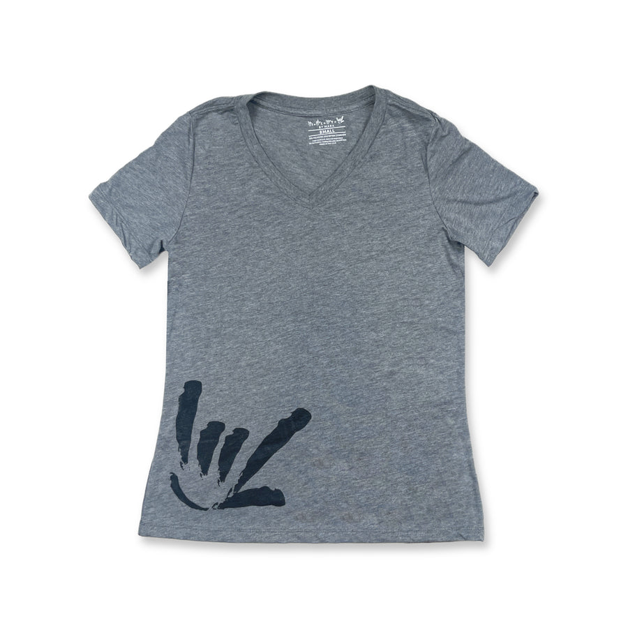 WOMEN V-NECK TEE - ILY SIGN