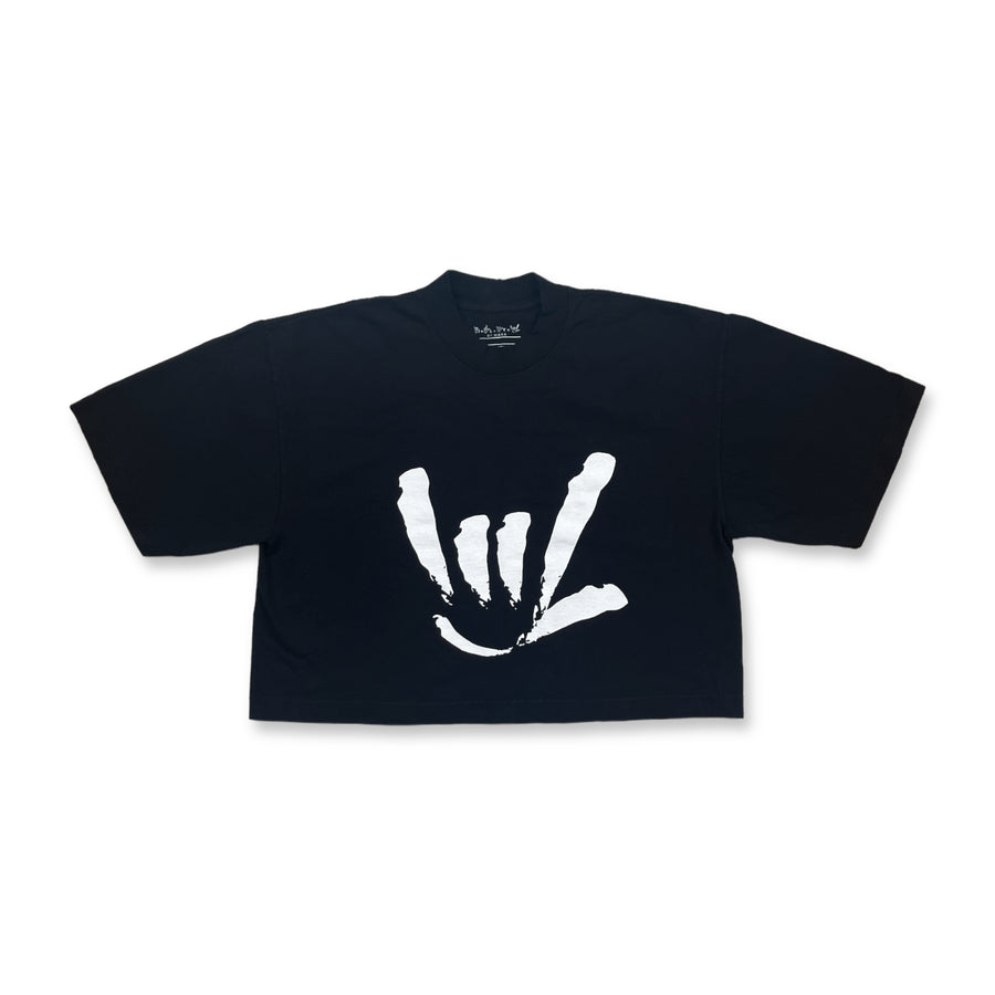WOMEN CROP TEE - ILY SIGN