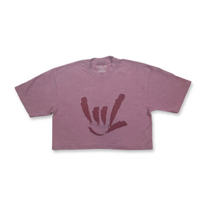 WOMEN CROP TEE - ILY SIGN