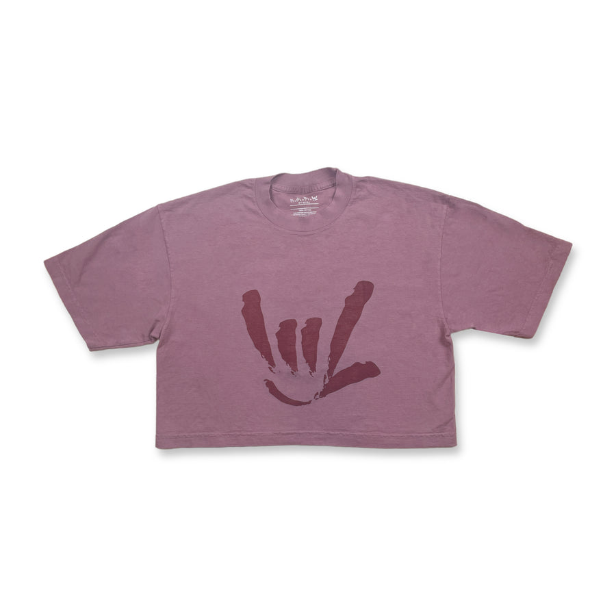 WOMEN CROP TEE - ILY SIGN